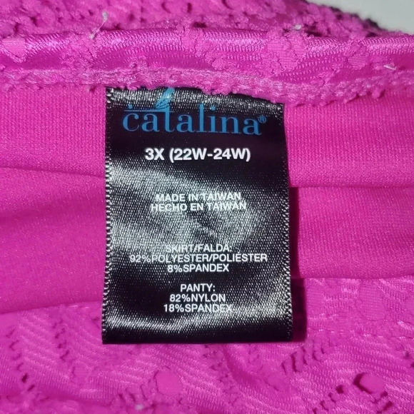 Catalina Magenta Crochet Swim Skirt Womens Size 3x 22W/24W - Picture 6 of 6